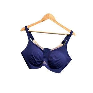 Honeylove Blue CrossOver Wireless Women's Padded Bra Size 1X